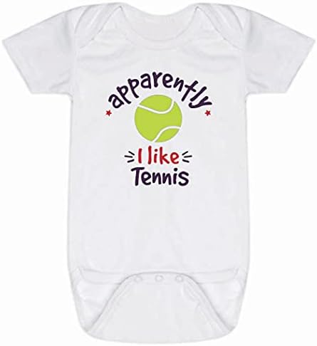 Chalktalksports טניס תינוק ותינוק חתיכה אחת | כנראה, אני אוהב טניס | בינוני